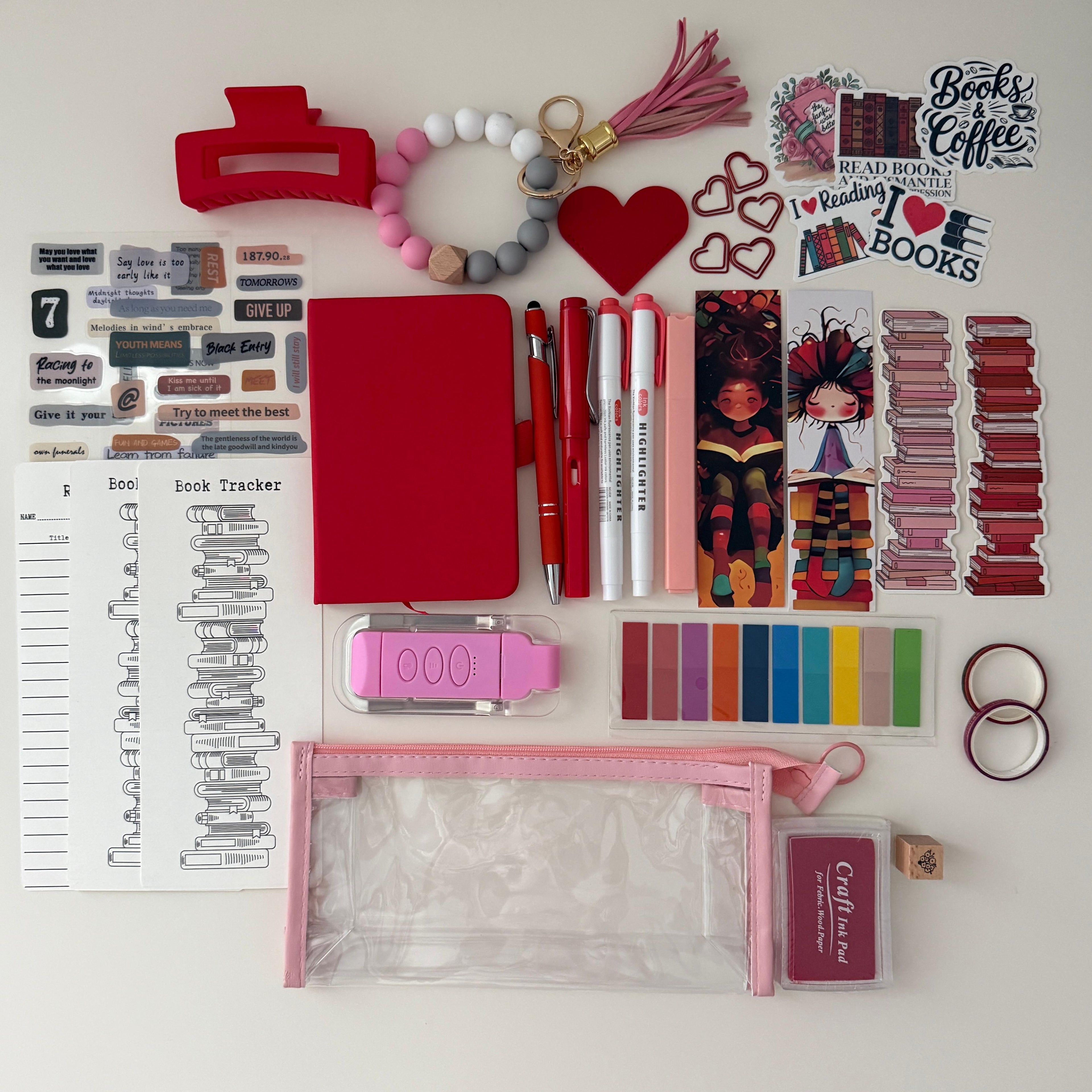 Bookish Bundle - Red and Pink